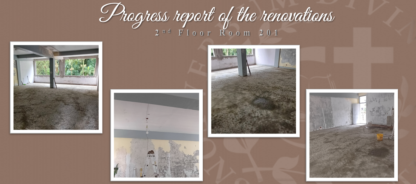 Progress report of the renovations (2nd Floor Room 201)